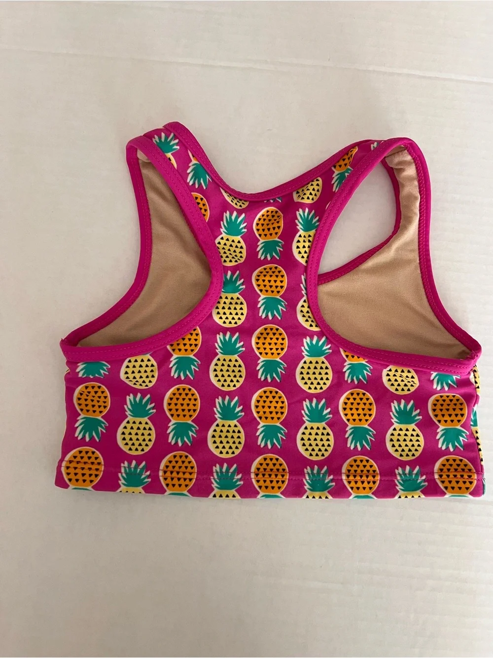 Girls' Pink Pineapple Swim Top - Size 5